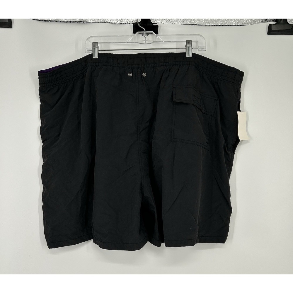 Polo by Ralph Lauren Black Swim Trunks with Purple Details - Picture 2 of 8
